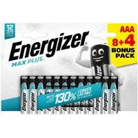 Energizer - batterijen Max plus AAA, blister van 8+4