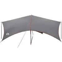 vidaXL Camping Tarp Wasserfest Grau und Orange 695 x 580 x 200 cm
