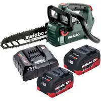 Metabo MS 18 LTX BL 25 Akku Kettensäge 18 V 25 cm Brushless + 2x LiHD Akku 5,5 Ah + Ladegerät