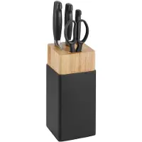 Zwilling Four Star Messerblock 5-tlg, Kautschuk-Holz schwarz
