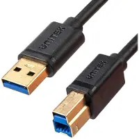 UNITEK C14095BK USB-A auf USB 3.0 Drucker Kabel, 2m