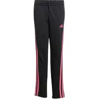 Adidas Sporthose SPORTSWEAR "ESSENTIALS KIDS", Mädchen, Gr. 128, N-Gr, schwarz (schwarz, pink fusion,), Obermaterial: 55% Baumwolle, 36% Polyester, 9% Viskose, Hosen Sporthose