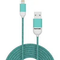 Pantone PT-LCS001-5L, 1,5 m, USB A, Lightning, Cyan, Stecker, Stecker