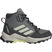 Adidas Wanderschuh TERREX "AX4R MID RAIN.RDY", Jungen, Gr. 34, grau (grau four, dual gelb, carbon), Synthetik, Textil, Schuhe Wanderschuh, wasserdicht