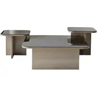 Skye Decor , Jazz - Beige, Bronze, Couchtische, Beige, 80 x 30 x 80 cm
