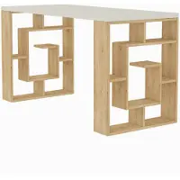 Skye Decor , Maze- Maze DTE, Weiß,Eiche, Couchtische, 75x140x60 cm, 100% Melaminbeschichtete Partikelplatte