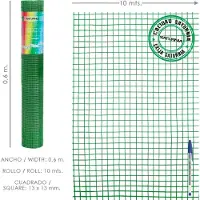 Saturnia Plastifizierte elektrogeschweißte Masche Corral 13x13/ 60 cm. Rolle 10 Meter.