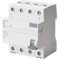 Siemens 5SV4344-0KL FI-Schutzschalter, 4-polig, Typ AC, In: 40 A, 30 mA, Un AC: 400 V, N-links 5SV43440KL