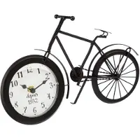 Atmosphera Originelle Uhr - Form : Fahrrad - Farbe : SCHWARZ