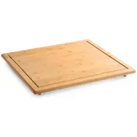 Kesper Schneidebrett "Herdabdeckplatte", beige (natur), B:50cm H:4cm L:56cm, Bambus, Schneidebretter, Schneidebrett, mit rutschfesten Füßen