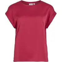 Vila "VIELLETTE S/S SATIN TOP - NOOS" Kunstfaser, regular fit