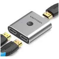 Vention AFUH0, HDMI, Aluminium, Grau, 60 Hz, 1080p, 2160p, 3840 x 2160 Pixel