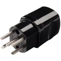 Kaiser Martin Schwarz 5-poliger Schweizer Stecker Typ J T15 mit Erdungskontakt - 546/sw [30 Stück]