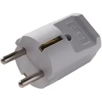 Kaiser Martin MK Stecker Erdungskontakt ohne Hülse Grau Schwarz - 519oT/gr [50 Stück]