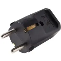 Kaiser Martin Stecker mit Erdungskontakt Schwarz Thermoplast - 519oT/sw [50 Stück]
