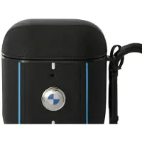 BMW Apple Etui BMA222RVSK AirPods 2/1 schwarz/schwarz Leder Color Lines