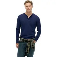 Superdry für Herren. M6010907A Essential T-Shirt marineblau (XL), Lässig, Baumwolle, Langarm