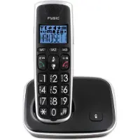 Alecto FX-6000 DECT-Seniorentelefon große Tasten hörgerätekompatibel Eco Schwarz