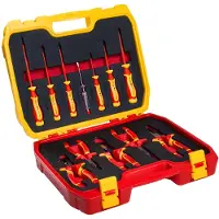 Högert TECHNIK 12er-Set Elektriker Werkzeug Set isolierter 1000V Hand Screwdrive