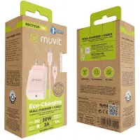 Muvit For Change Pd 30w Usb-c-wandladegerät + Usb-c-kabel 1 M 3a