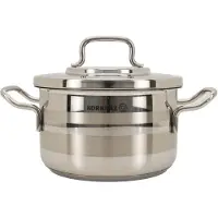 Korkmaz Astra 2 Edelstahl Kochtopf – 18 cm / 2,6 Liter – Topf mit Deckel, Induktionsgeeignet