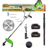 Procraft ATA-40/2 Akku Freischneider 40 V ( 2x 20 V ) 420 mm Brushless + 2x Akku 4,0 Ah + Ladegerät