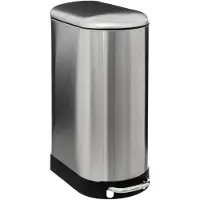 5five Simply Smart Abfalleimer/Treteimer Ariane - silber - Edelstahl Metall - 30 Liter - 42 x 25 x 62 cm - Kuche