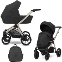 Kunert Brav Black/Champagne 2-in-1 Kinderwagen
