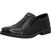 Rieker Slipper , Herren, Gr. 40, schwarz, Glattleder, festlich, Schuhe Slipper, Schlupfschuh, Business-Slipper, Halbschuh, Anzugschuh