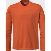 Schöffel Funktionsshirt SCHÖFFEL "CIRC Longsleeve Style Smue MNS", Herren, Gr. 54, rot (5805, rot), Oberstoff: 100% Polyester, Rundhals, Shirts Funktionsshirt