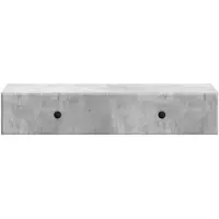 vidaXL Wandmontierter Beistelltisch Betongrau 87,5 x 34,5 x 17 cm