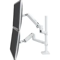 Ergotron LX Series LX Dual Stacking Arm, Klemme, 9,1 kg, 101,6 cm (40"), 100 x 100 mm, Höhenverstellung, Weiß