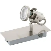 Eglo LED Wandlampe Tukon 3, Wandleuchte, Wandstrahler aus Metall, Wohnzimmerlampe in Nickel-Matt, Lampe mit Schalter, Spot inkl. GU10, warmweiß