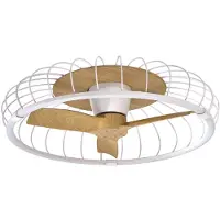 Mantra-Iluminacion LED-Deckenventilator NATURE, CCT App weiß/buche