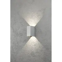 Konstsmide LED-Außenwandleuchte Cremona 8 cm grau
