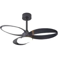 Mantra-Iluminacion LED-Deckenventilator Infinity, schwarz, DC leise Ø 93 cm CCT