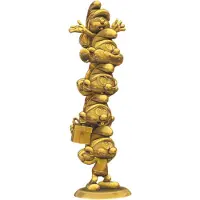 Collectoys Limitierte Auflage Schlümpfe Gold Die Harz Säulenfigur 50 Cm