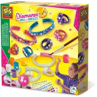 SES Creative Diamanzo Ringe und Armbänder, Schmuck-Bastelset für Kinder, 6 Jahr(e), Karton, Mehrfarbig