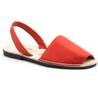 Rave Painter's Shop UG Avarcas Minorquine Damen Sandalen, Leder, Rot, 39 EU