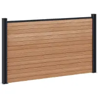vidaXL zaunset 180 x 105 cm WPC und Aluminium Braun