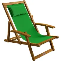 Casaria Sonnenliege wetterfest, klappbar, FSC-Zertifiziert, Grün