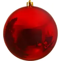 Décoris Weihnachten Kunststoff glänzend rot 140 mm (rood)