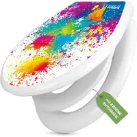 Banjado Familien WC Sitz weiß mit Absenkautomatik und Motiv [Montivname] [TDWK 10308]