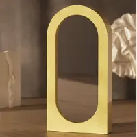 Casa Padrino Luxus Gussbeton Standspiegel Gelb 100 x H. 200 cm - Hotel & Garten Möbel