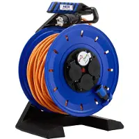 Hedi K725Q2TF Vollkunststoff Kabeltrommel Generation7 für Bau und Außen 25 m