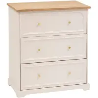 Atmosphera Kommode mit 3 Schubladen MOHEA, 72 x 39 x 81 cm, beige