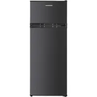 Heinner HF-H2206DGE++ Kühl-Gefrierkombination 206 L, Thermostat, LED-Licht, Anti-Fingerprint, Anthrazitgrau
