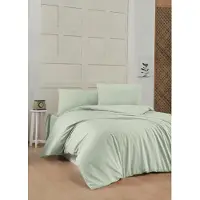 L'essentiel Maison , Light Green, Ranforce Doppel-Bettbezug-Set (DE), Hellgrün, 100 % BAUMWOLLE RANFORCE, 200 x 200 cm 772WTN81111