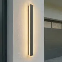 LUCANDE LED Aussenwandleuchte Ilora , schwarz, Edelstahl, Modern, LED Wandleuchte außen
