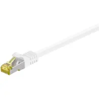 Goobay 30X 91097 RJ45 Patchkabel CAT 6A S/FTP (PiMF), 500 MHz mit CAT 7 Rohkabel, Weiß, 10 m - LSZH halogenfrei, Kupfer, RJ45 (CAT 6A) Stecker